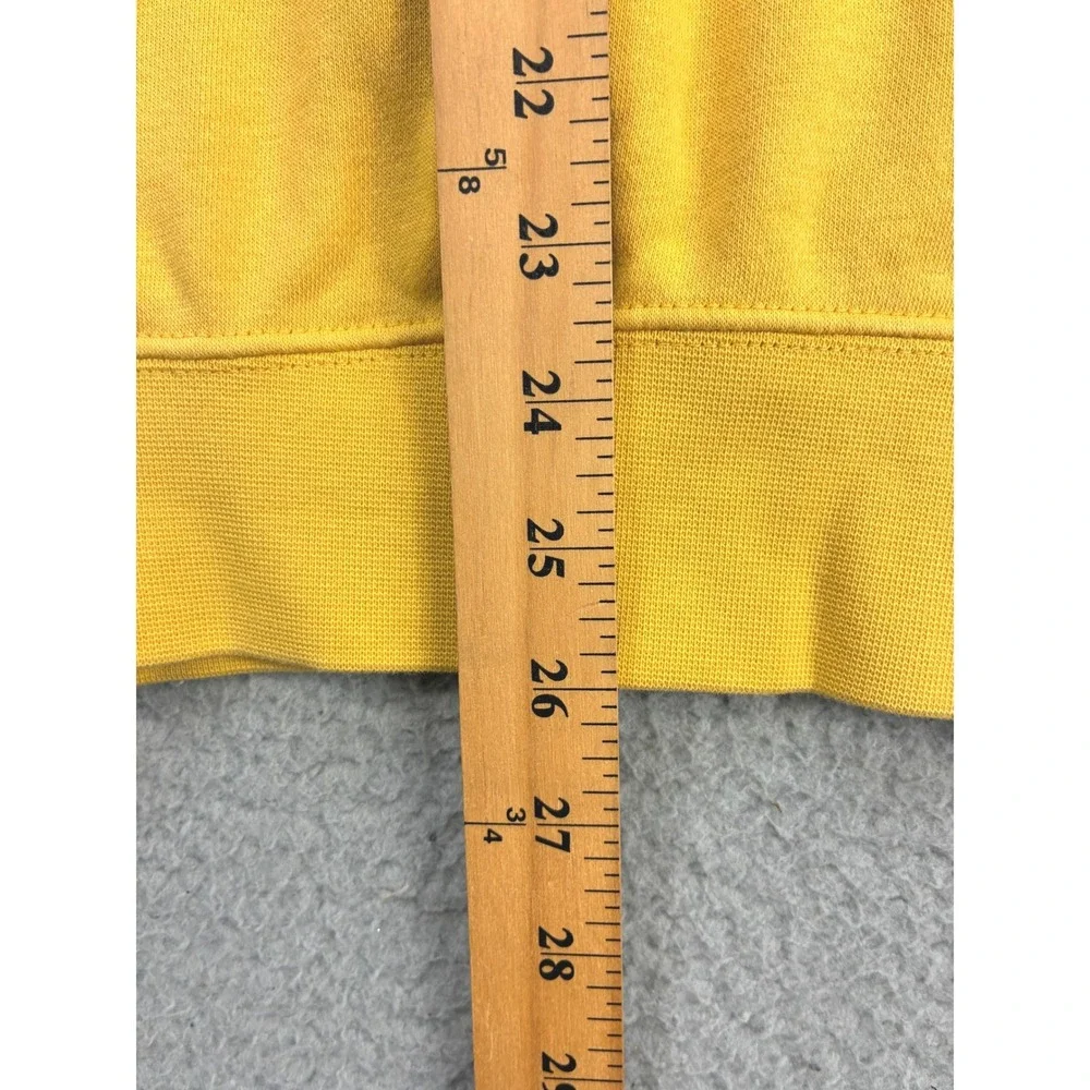 Nike Sportswear Swoosh Crewneck Sweatshirt Mens S Yellow Embroidered Pullover